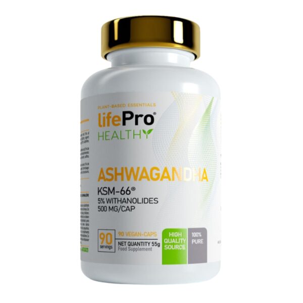 ASHWAGANDHA KSM66 - Life Pro Ashwagandha 500mg ksm66 90 Vcaps